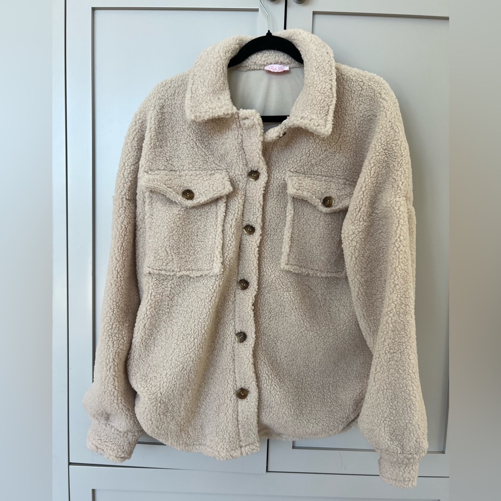 Krista Horton x Pink Lily Shacket; never worn